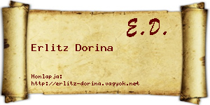 Erlitz Dorina névjegykártya