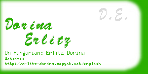 dorina erlitz business card